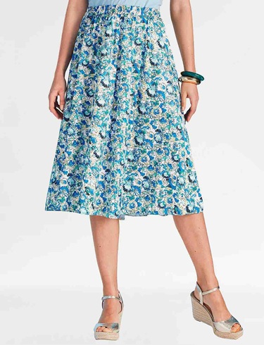 Print Elasticated Waist Skirt - LP377